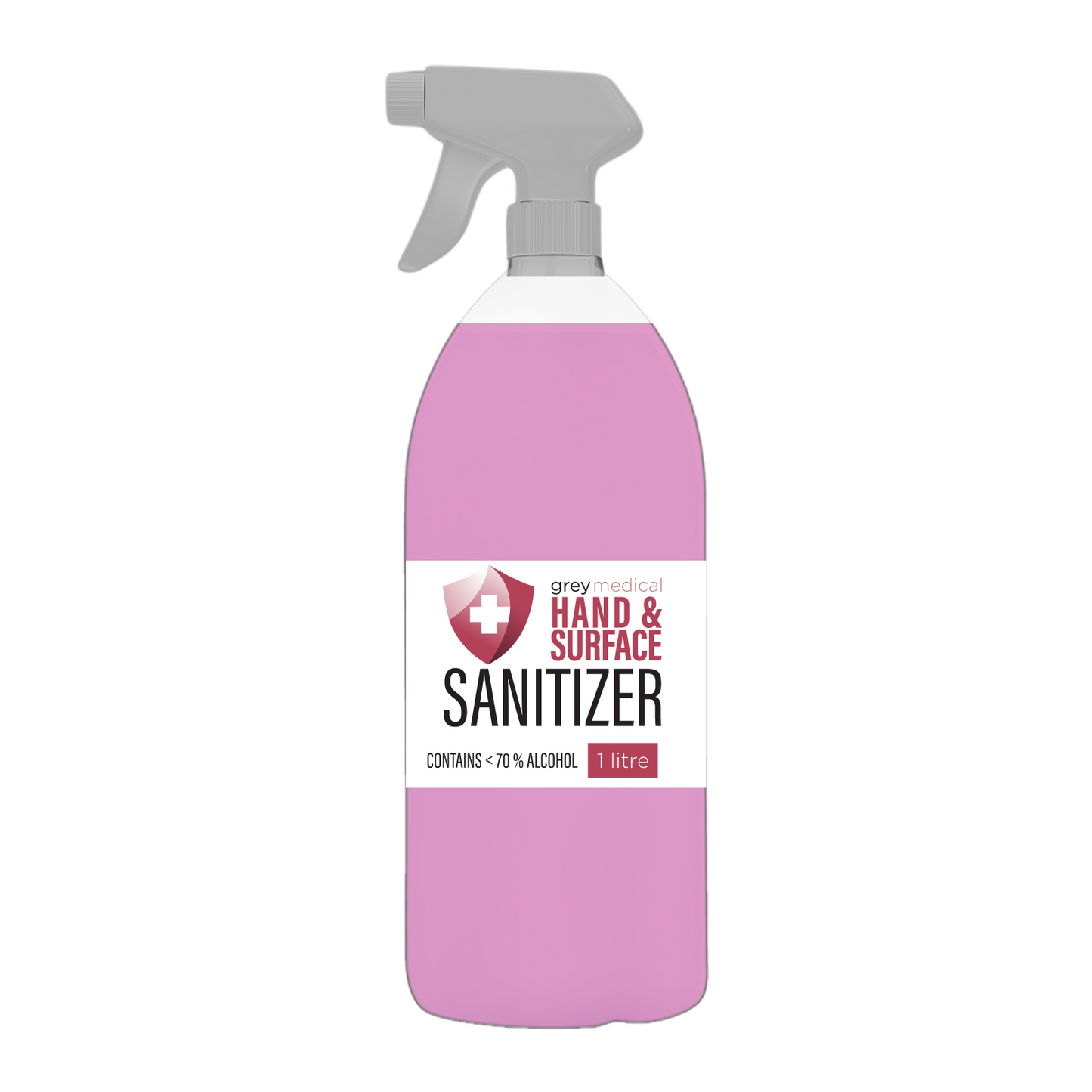 Grey Medical Hand and Surface Sanitizer 70% Alcohol + Chlorhexidine Gluconate 1 Litre